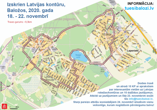 Izskrien Latviju Baložos 2020 karte